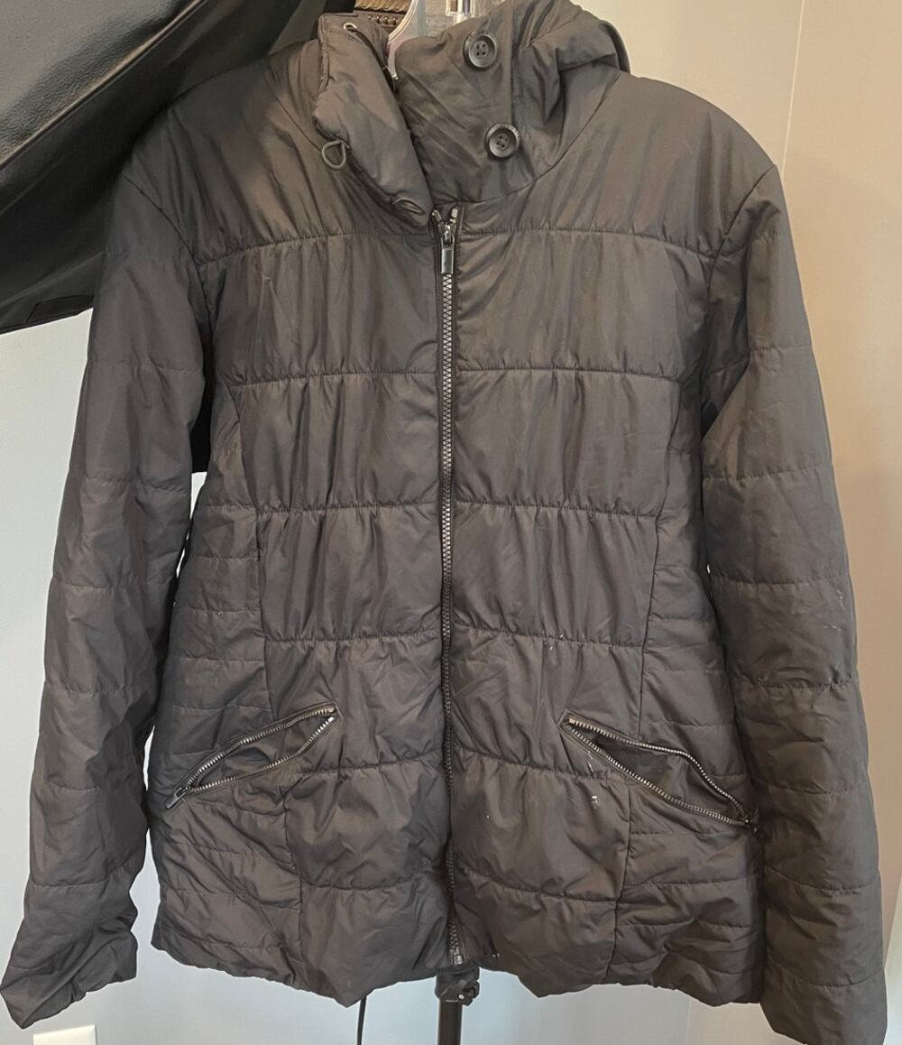Columbia Thermal Coil Hooded Puffer Jacket – Charcoal Gray / Black